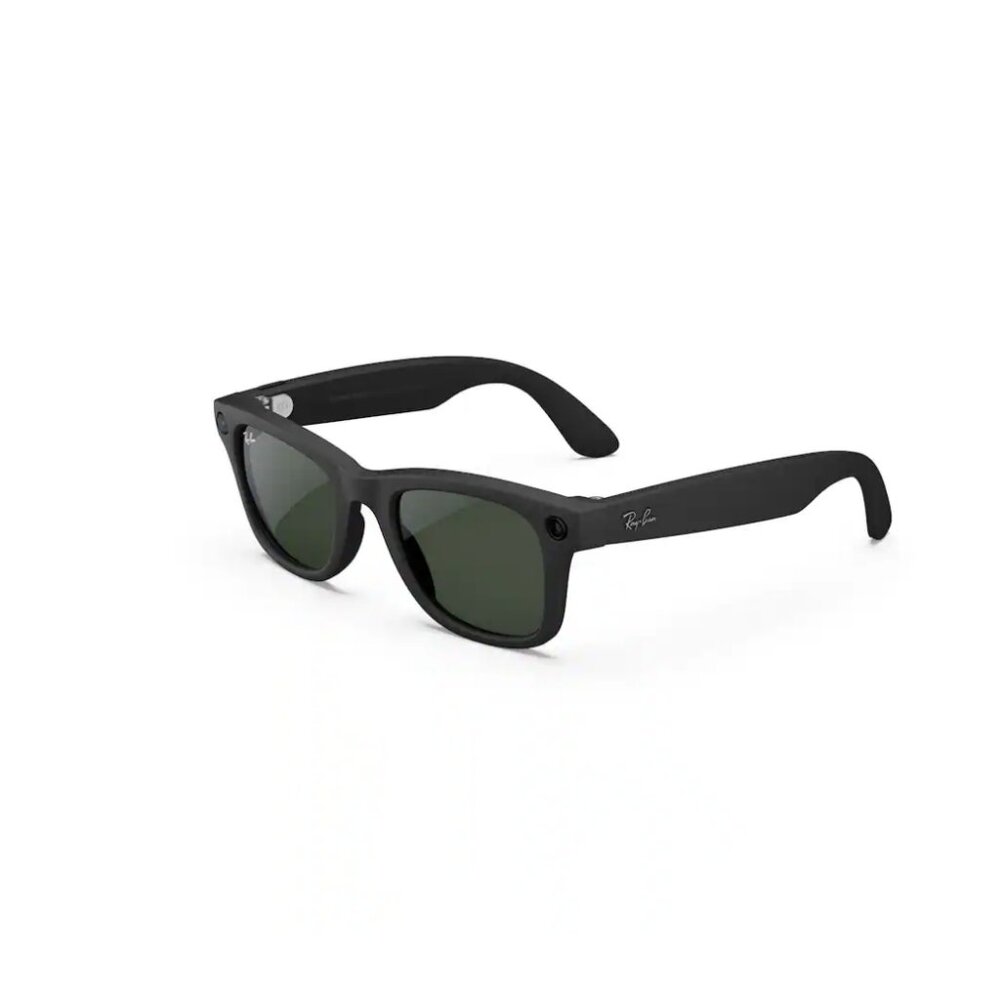 NWT META RAY-BAN WAYFARER GEN 1 MATTE BLACK/GREEN TRANSITION LENS